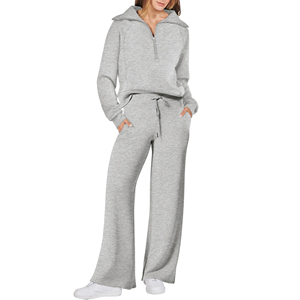 2 Piece Outfits Sweatsuit Oversized Sweatshirt <b>Sweatpants</b> Tracksuit For <b>Women</b> Lounge Matching Set 2025 Fall Trendy Tracksuits - Product Image 1
