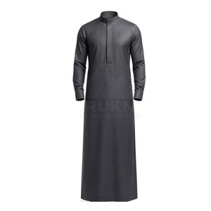 Magnifique Thobe Moderne Slim Fit pour Hommes – Tenue Islamique Décontractée en Coton Respirant et Léger, Coupe Confortable et Élégante pour les Cérémonies Religieuses - Product Image 5