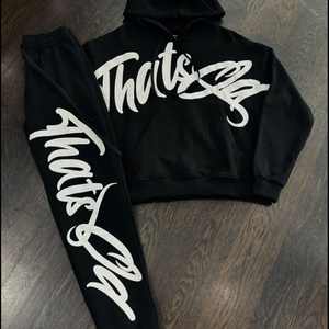 กางเกงเหงื่อและฮู้ดแบบสวมศีรษะปักลายใส่ได้ทั้งชายและหญิง - Product Image 4