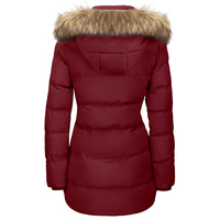 Parka d'hiver personnalisée pour femme, écologique, longue, unie, tissée, rembourrée, surdimensionnée, respirante, imperméable, réversible, doublée de laine, avec capuche en fourrure