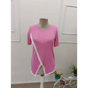 Blusa de Viscosa de Manga Corta y Cuello Redondo para Mujer, Corte Regular, Estilo Casual Básico para Uso Diario, Modelo 32560 - Product Image 5