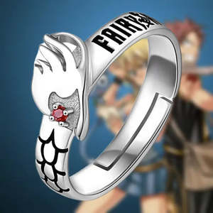 Anime Fairy Tail Fashionable Gold Plated Cluster <b>Ring</b> 18K Inlay with Number Shape Trendy Etherious Jewelry for Gift - Product Image 2