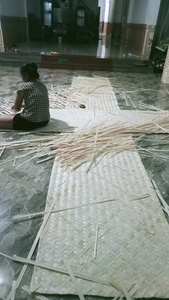 Hoja de cincha de bambú sostenible ecológica Material natural de cincha de bambú tejido a mano para muebles decorativos - Product Image 5