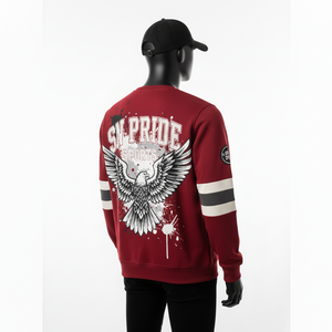 Long Sleeve 100% Cotton Custom Printed Eco-Friendly <b>Fleece</b> O-Neck Regular Fit <b>Sweatshirt</b> for Men - Product Image 2