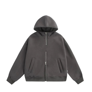 Material pesado de alta calidad sin cuerda, diseño único para hombres, sudaderas con cremallera doble, moda transpirable, precio barato - Product Image 5