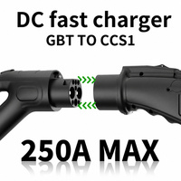 Adaptateur de charge EV DC 250A 1000V GBT vers CCS1, IP54, contacts argentés, vente en gros, direct usine pour l'alimentation des flottes