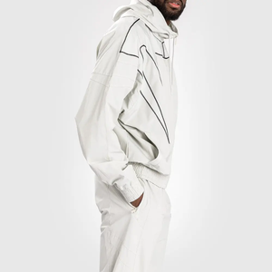 Conjunto Deportivo Personalizado de Dos Piezas para Hombre, Chaqueta y Pantalones Cortavientos con Cremallera, de Poliéster y Algodón, para Invierno - Product Image 1