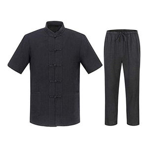 Vente en gros de costumes et uniformes de Kung Fu 100% coton Logo personnalisé Léger Séchage rapide Respirant Vêtements de sport de couleur unie Kung fu - Product Image 3