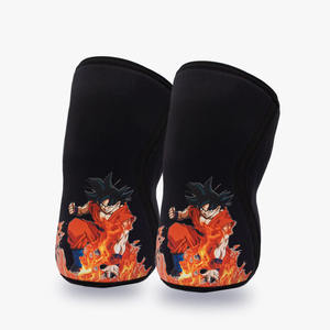 Nouvel arrivage de genouillères en néoprène avec design d'anime sublimé de couleur noire pour l'entraînement en salle de sport et l'entraînement de force de 7mm d'épaisseur - Product Image 1