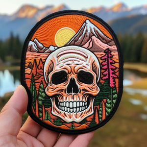 Venta al por mayor 3D esqueleto forma Animal bordado parches logotipo personalizado Halloween hierro-En sombrero parches tejidos Technics costura a granel - Product Image 1