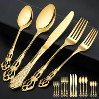 Ensemble de couverts en acier inoxydable durable au profil mince, parfait pour un rangement compact dans les cuisines minimalistes ou les salles à manger élégantes