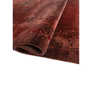 Kavi Hand Knotted Wool & Bamboo <b>Silk</b> Rug Afterglow Collection <b>Red</b> & Orange Abstract Pattern for Home Use Esk-381 - Product Image 2