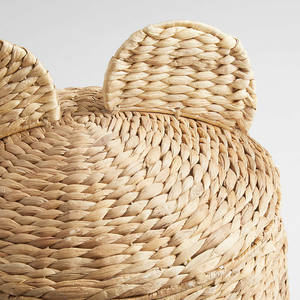 Cesto tejido de oso llamativo para niños con asas respetuoso con el medio ambiente hecho a mano para decoración de niños hecho en Vietnam - Product Image 5