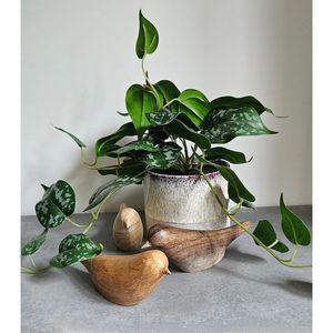 Modern Minimalist Eco-Friendly Durable Wooden Bird Sculpture Handcrafted Home Decor <b>Set</b> <b>of</b> 3 for <b>Shelf</b> Desk Table Display - Product Image 4