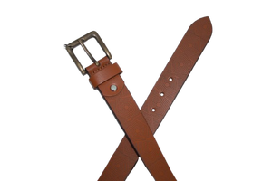 Cinturón de cuero de vaca marrón personalizable de alta calidad con aleación para hebilla Estilo informal Impreso con láser Proveedor al por mayor - Product Image 5