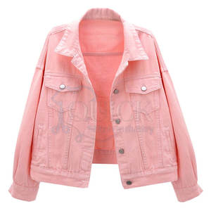 Meilleur prix, faible MOQ, veste en jean d'hiver pour femmes, en coton uni, tricotée, respirante, écologique, logo frontal personnalisable, haute qualité - Product Image 1