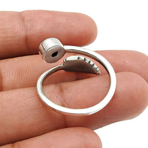 Alta calidad Natural azul fuego labradorita piedra preciosa forma de hoja 925 plata esterlina mujeres fiesta desgaste anillo joyería hecha a mano India - Product Image 4