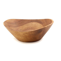 Natuurhouten ecologische gepolijste doos met gladde afwerking voor fruit, salades en veelzijdig gebruik in de keuken. Saniya Handicrafts Boeddhisme.