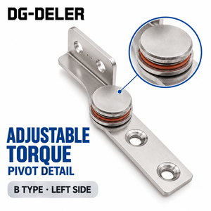 304 Edelstahl Verstellbares Drehmoment-Scharnier Reibungsscharnier 4 8 15 25 KGF.CM L-Form Typ B Linke Seite für Industrieschränke - Product Image 1