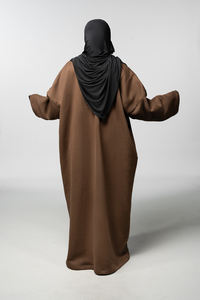 Abaya en polaire de qualité supérieure pour les femmes musulmanes modeste robe d'hiver à manches longues conception directe d'usine fabricant de gros - Product Image 6