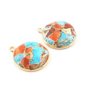 Venta al por mayor colgantes de cristal fino y dijes bisel de plata turquesa conector de piedras preciosas para la fabricación de joyas - Product Image 3