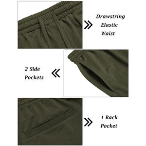 Venta al por mayor 100% algodón gimnasio ropa deportiva 2 uds conjunto Casual cuello redondo músculo camisa Fitness pantalones cortos Patchwork patrón comprimido de talla grande - Product Image 3