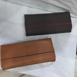 Portefeuille en cuir véritable de haute qualité, élégant, fin, à double rabat, porte-cartes pour hommes - Product Image 3