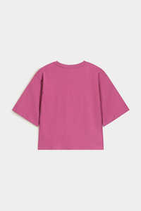 Casual <b>T</b>-<b>Shirts</b> Women Magenta Crew Neck <b>T</b>-<b>Shirt</b> Solid Color Relaxed Fit Short Sleeve Top <b>Summer</b> <b>Ladies</b> Solid Basic Cotton tShirt - Product Image 5