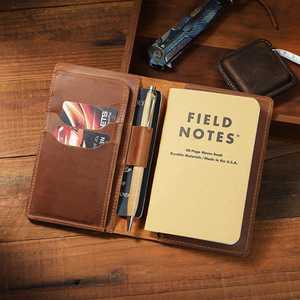 Étui pour carnet A5 en cuir véritable fin, rechargeable, anti-odeur, robuste et décontracté pour usage quotidien - Product Image 4