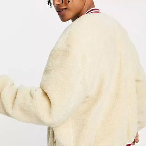 Veste Sherpa zippée confortable et chaude personnalisée pour les jeunes Offre Spéciale hiver veste d'homme polaire d'hiver en polyester personnalisée - Product Image 5