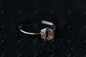 Diamante de moissanita de corte redondo de alta calidad, 14K, oro amarillo sólido, vástago abierto, solitario perfecto, anillo de compromiso y boda para mujer - Product Image 2