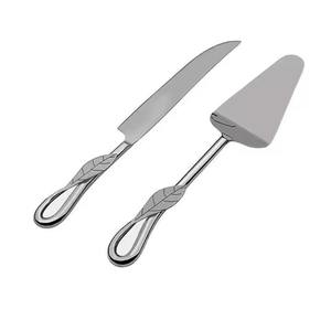 ชุดมีดเค้กแต่งงานด้ามนูนทำจากสแตนเลส - Product Image 3