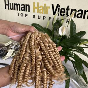 Wholesale 100% Virgin Human <b>Hair</b> Vendors 10A Raw Cuticle Aligned Bundles with Wave & Curl Styles Single Weft Extensions - Product Image 1