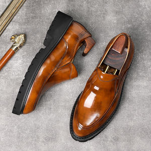 Chaussures habillées en cuir pour hommes, en cuir de vachette, à bout pointu, pour mariage, travail, chaussures formelles pour hommes, en cuir véritable - Product Image 4