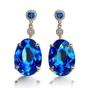 Pendientes colgantes de plata de ley 925 chapados en oro para mujer, regalo de boda perfecto - Product Image 5