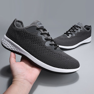Factory Custom Wholesale <b>Men's</b> Casual Sports <b>Shoes</b> DTY Breathable <b>Lightweight</b> Lining Mesh Lace-up Soft Runners <b>Shoes</b> <b>Men</b> - Product Image 1