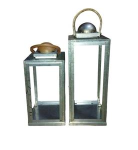 Juego de farolillos colgantes de hierro de alta calidad de 2 piezas con acabado pulido para decoración del hogar farolillos colgantes de Metal - Product Image 3