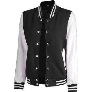 Nueva chaqueta Varsity de estilo Street Wear genuina con cuerpo de lana y mangas de cuero Chaqueta Varsity para mujer a la venta en cantidad a granel - Product Image 2