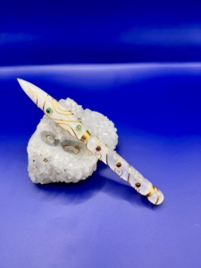 Varita curativa de selenita pulida hecha a mano al por mayor, cristal de energía Reiki envuelto en alambre para meditación, pilar de mascota espiritual - Product Image 5