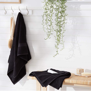 Fournisseur d'usine draps de bain personnalisés Extra Large 100x150 serviettes en coton d'hôtel de luxe pour le bain 500 GSM couleur anthracite Durable - Product Image 6