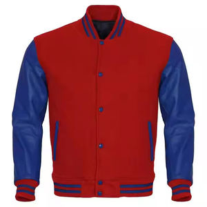 Chaqueta de hombre Moda Varsity Chaqueta Béisbol Letterman Bomber School Collage Lana amarilla y Mangas de cuero genuino Varsity - Product Image 4