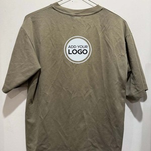 Logotipo personalizado AIRism algodón camiseta de gran tamaño hombres AIRism algodón de gran tamaño Ringer cuello simulado Camiseta de manga corta - Product Image 6