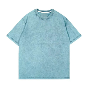 เสื้อยืดวินเทจทรงยาวแบบฟอกสี ขายส่งสำหรับผู้ชาย ผ้าฝ้าย 100% สวมใส่สบาย ทรงโอเวอร์ไซส์ คอกลม แห้งเร็ว - Product Image 4