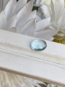Increíble PIEDRA DE cabujones de forma ovalada de Aguamarina de Color superior Natural con buen brillo, piedras preciosas sueltas para hacer joyas de 3,97 quilates - Product Image 2