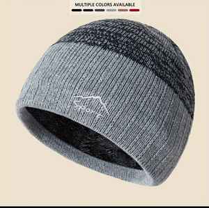 Men's Trendy Autumn Winter <b>Wool</b> <b>Beanie</b> Cap Colorful Striped Plaid Design Fashionable Outdoor Warm Knitted <b>Beanies</b> Breathable - Product Image 1