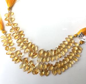 Piedras Preciosas Naturales de Citrino con Corte Marquesa Facetado para la Elaboración de Joyería Fina - Product Image 5