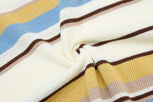 Polo en tricot rayé pour homme Mafalero, manches courtes, décontracté, respirant, coupe classique, logo brodé sur le devant - Product Image 4