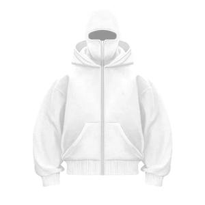 Couple's Top <b>Zipper</b> Hooded Sweatshirt <b>Men's</b> and Women's Double Hood <b>Zipper</b> Shirt - Product Image 2