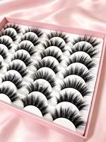 Cils 3D en Faux Vison, Paire de Cils Naturels Effilés, Bande Souple, Réutilisables, Emballage Personnalisé OEM, Vente en Gros