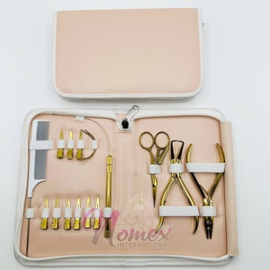 Kit de herramientas de extensión de trama de acero inoxidable aplicación de extensión de cabello alicates de eliminación Clips de seccionamiento de cabello enhebrador de cuentas de lujo - Product Image 6